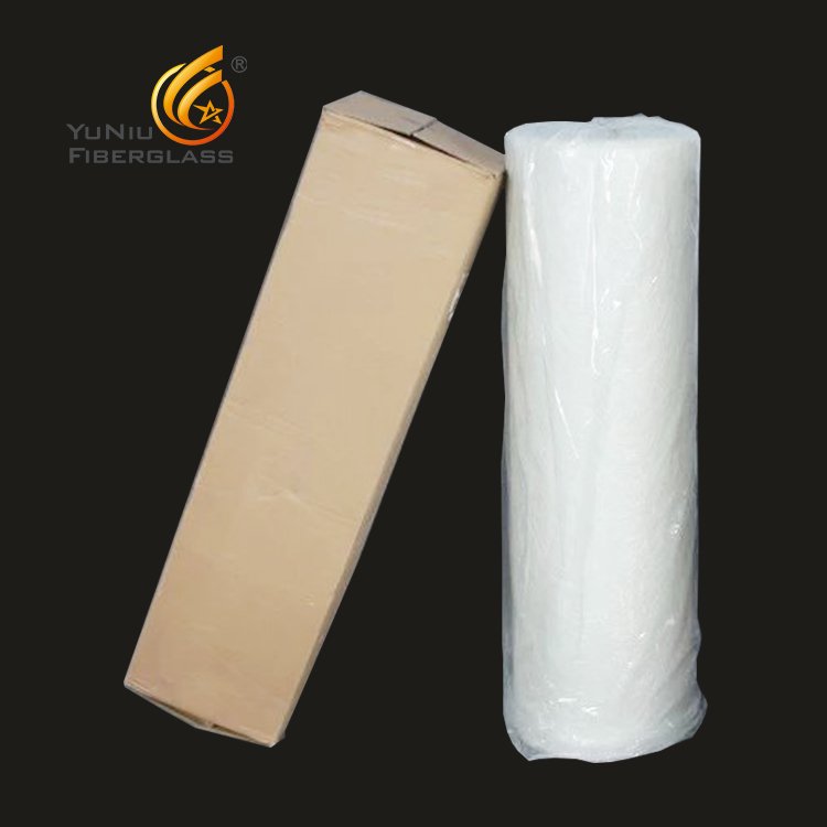 Vente en gros de tapis de fils coupés en fibre de verre Yuniu, tapis de fils coupés en fibre de verre 450g m2 pour tour de refroidissement