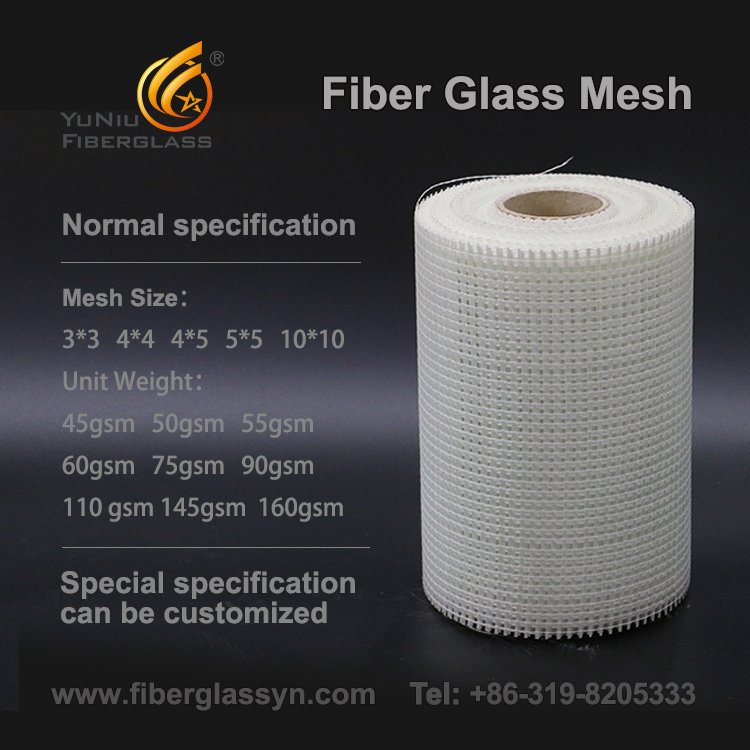Maille de fibre de verre de résistance à l'eau de résistance d'acide alcalin, fibre de verre de maille de plâtre de fibre de verre